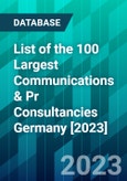 List of the 100 Largest Communications & Pr Consultancies Germany [2023]- Product Image